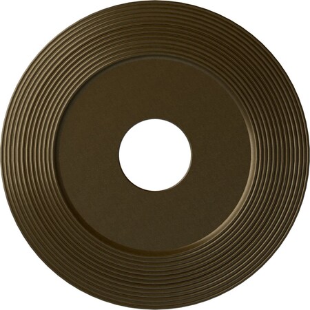 Ekena Millwork Adonis Ceiling Medallion (Fits Canopies up to 10 1/4"), 16 1/8"OD x 3 5/8"ID x 1"P, Brass CM16ADBRS